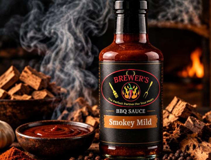 Bottle of Brewer's Maestro Smokey Mild BBQ sauce